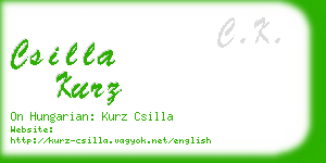 csilla kurz business card